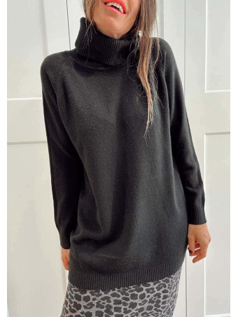Jersey Largo Cuello Vuelto MORYEL Negro HEVE