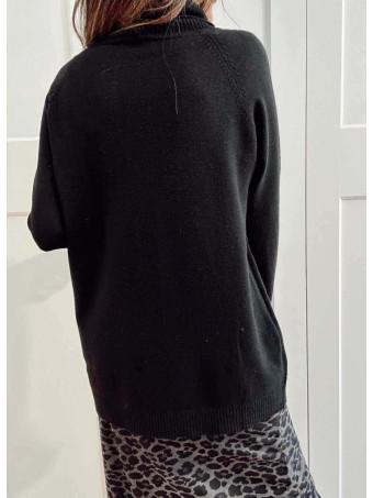 Jersey Largo Cuello Vuelto MORYEL Negro HEVE