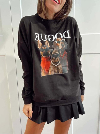 Sudadera Algodón DOGUE TEAM Negro HEVE