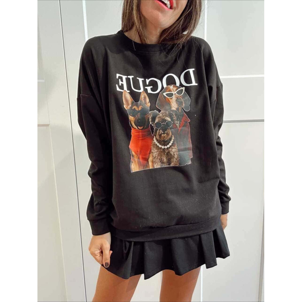 Sudadera Algodón DOGUE TEAM Negro HEVE Sudadera Algodón DOGUE TEAM Negro HEVE