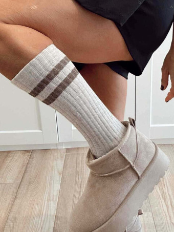 Calcetines Largos Raya Sporty KINETIK Beige HEVE