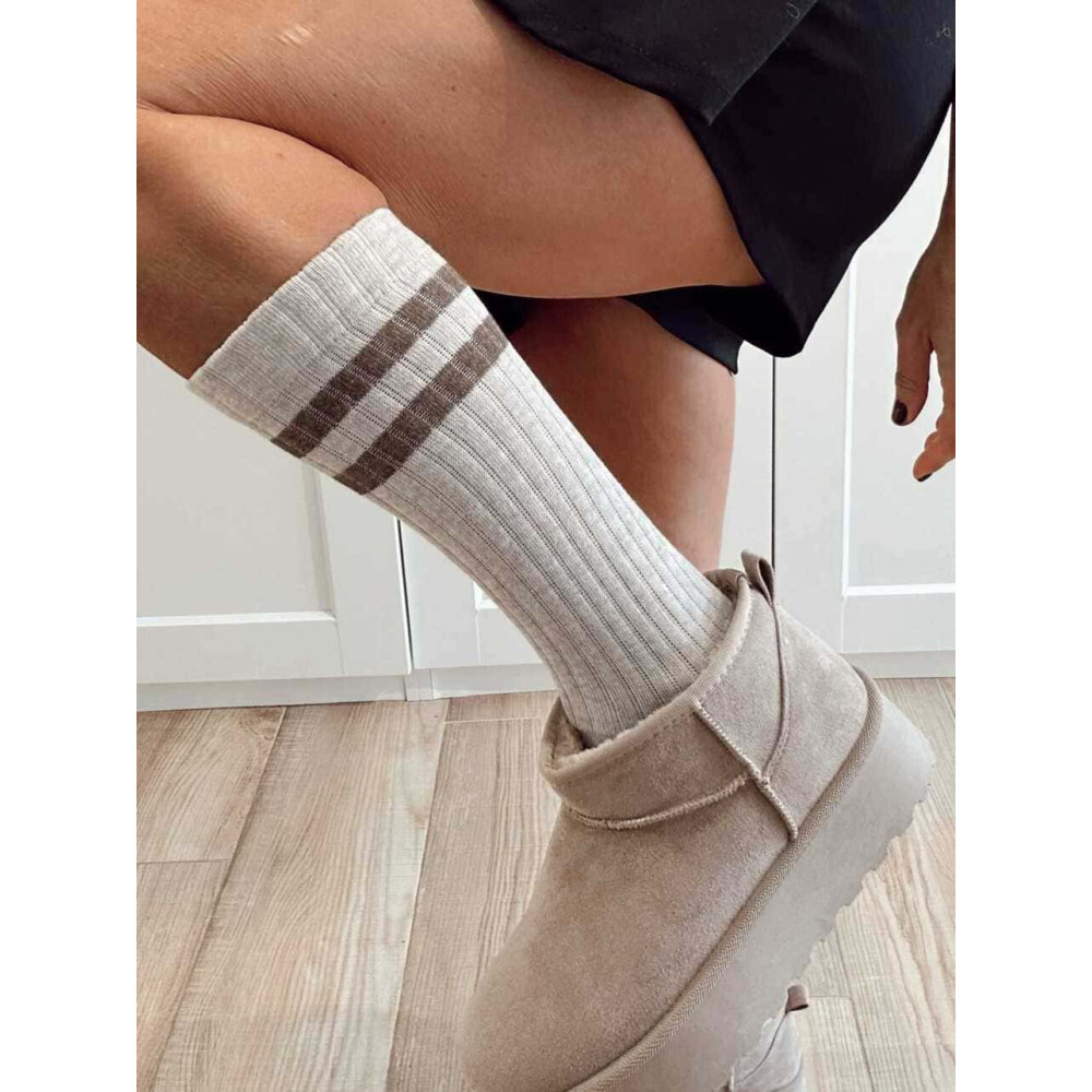 Calcetines Largos Raya Sporty KINETIK Beige HEVE