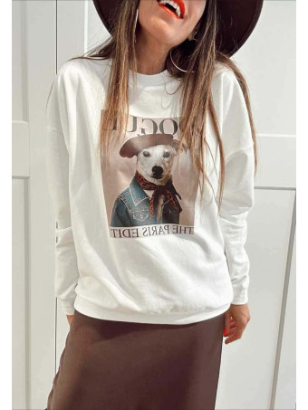 Sudadera Algodón PAWRISIAN COUTURE Blanco HEVE