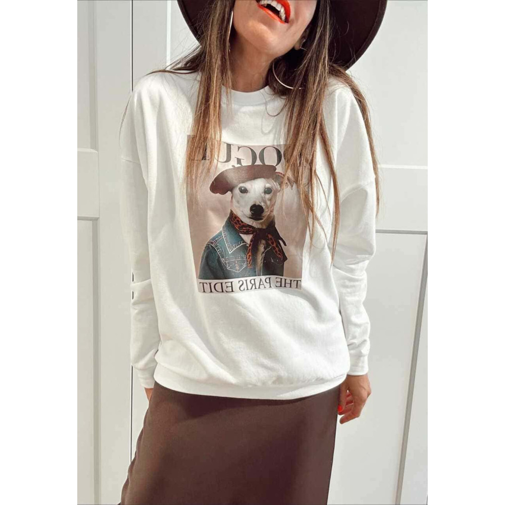 Sudadera Algodón PAWRISIAN COUTURE Blanco HEVE