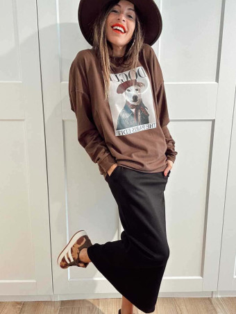 Sudadera Algodón PAWRISIAN COUTURE Marrón HEVE