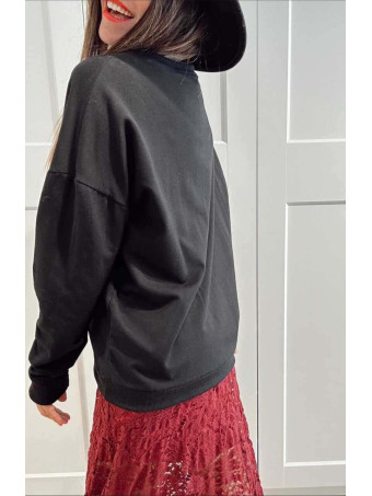 Sudadera Algodón LOVE LEVOLUTION Negro HEVE