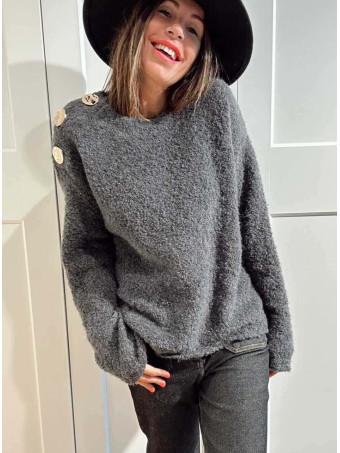 Punto Rizo Botones ROBINE Gris Marengo HEVE