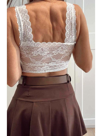 Top Encaje SARIEL Blanco HEVE