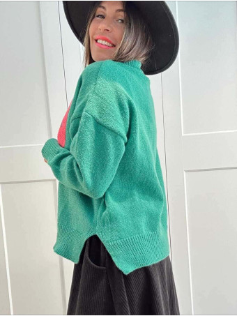 Jersey Letras Burbuja BABE Verde HEVE