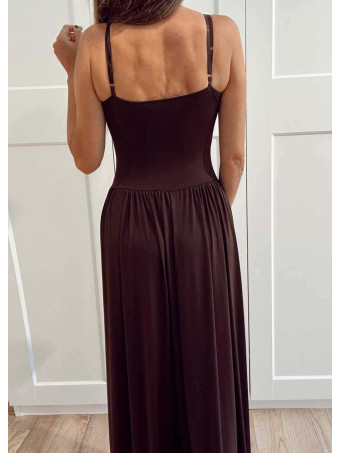 Vestido Nudo Cut Out SERAVINE Marrón HEVE