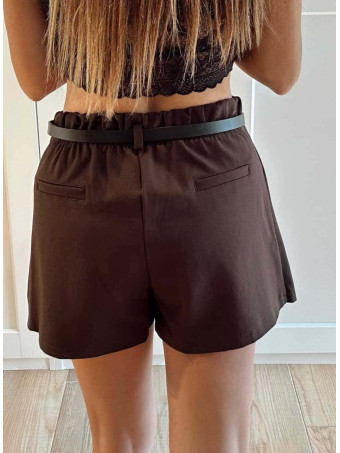 Falda Pantalón con Cinturón TWIVON Marrón HEVE