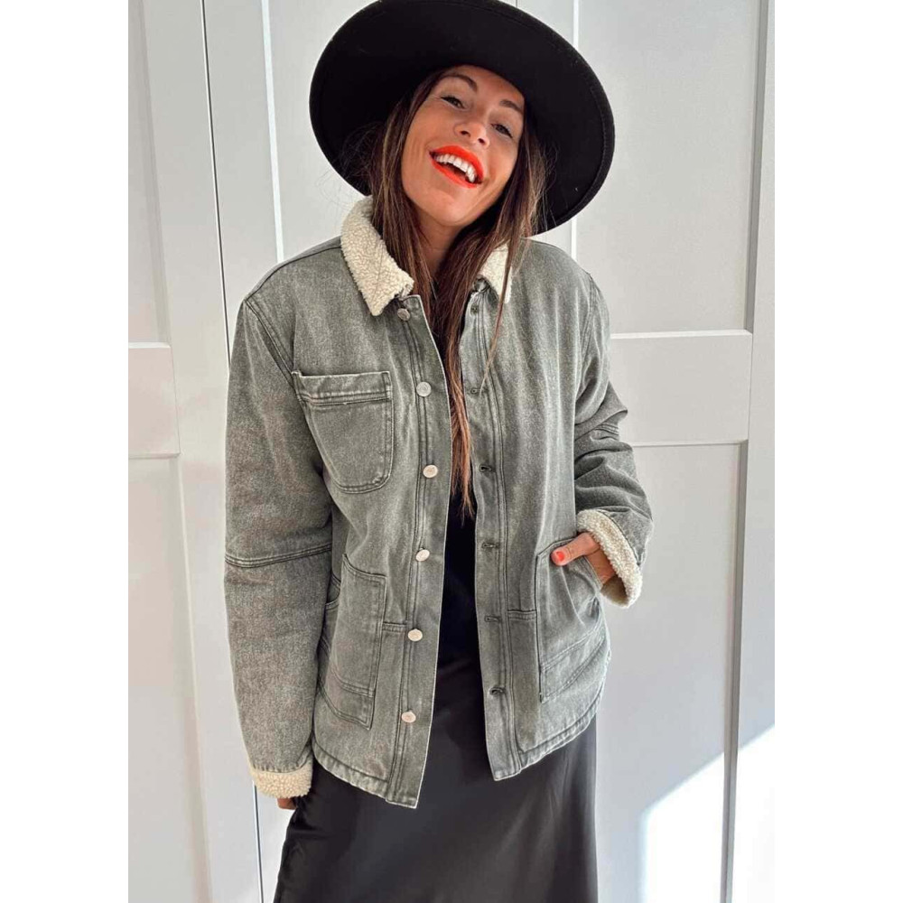 Chaqueta Vaquera Borreguito KELMSCOTT Khaki HEVE