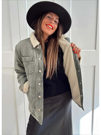 Chaqueta Vaquera Borreguito KELMSCOTT Khaki HEVE