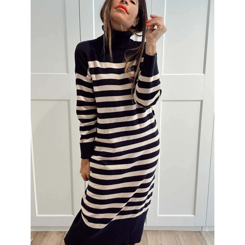 Vestido Punto Rayas GARENZE Marino HEVE