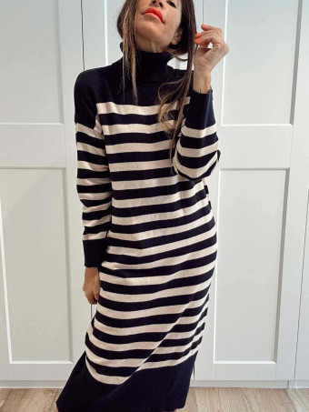 Vestido Punto Rayas GARENZE Marino HEVE