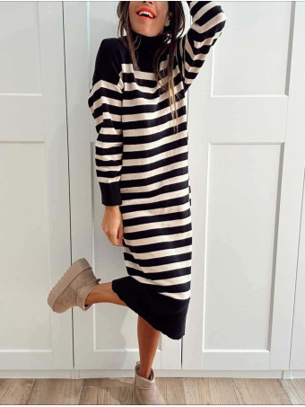 Vestido Punto Rayas GARENZE Marino HEVE