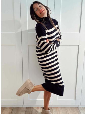 Vestido Punto Rayas GARENZE Marino HEVE
