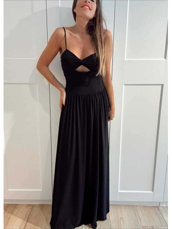 Vestido Nudo Cut Out SERAVINE Negro HEVE