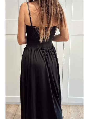 Vestido Nudo Cut Out SERAVINE Negro HEVE