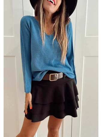 Punto Básico Escote Pico JANIKA Azul HEVE