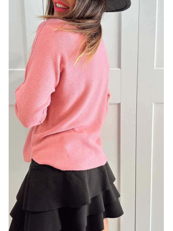 Punto Básico Escote Pico JANIKA Rosa HEVE