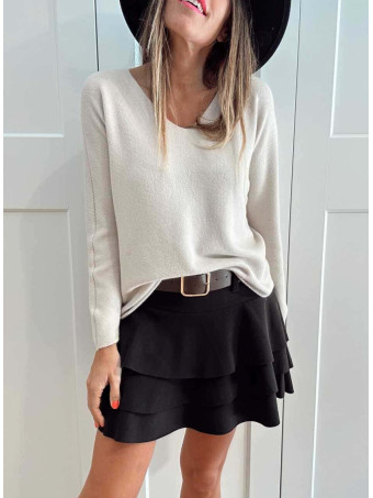 Punto Básico Escote Pico JANIKA Beige HEVE
