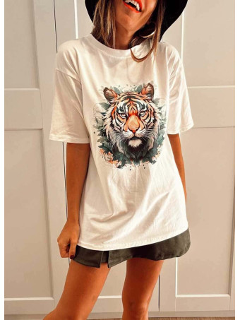 Camiseta Gráfica Vinilo RAZHA Blanco HEVE
