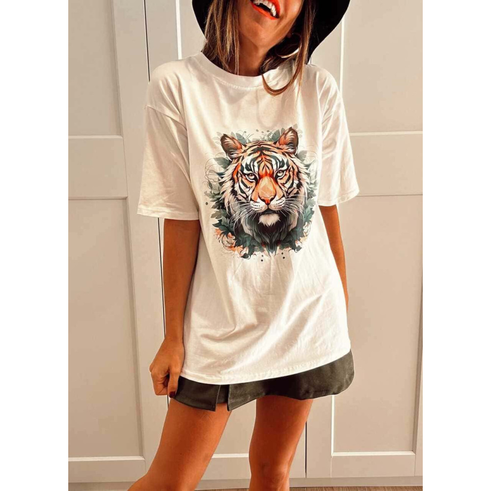 Camiseta Gráfica Vinilo RAZHA Blanco HEVE