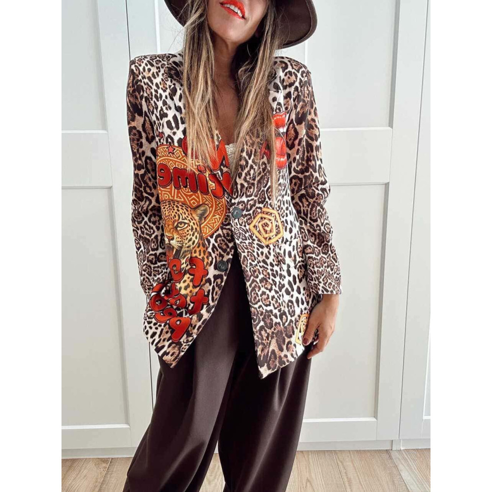 Blazer Estampado Print MAËRO 01 HEVE Blazer Estampado Print MAËRO 01 HEVE