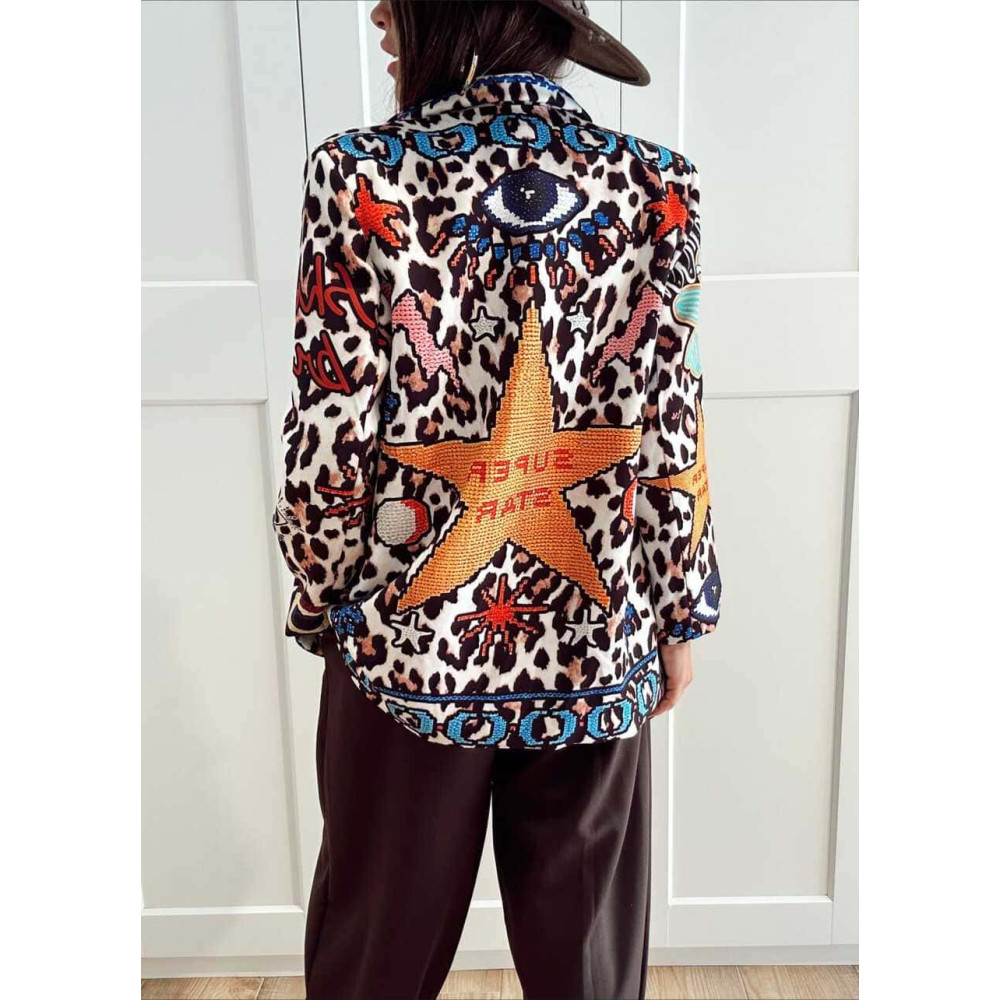 Blazer Estampado Print MAËRO 03 HEVE Blazer Estampado Print MAËRO 03 HEVE