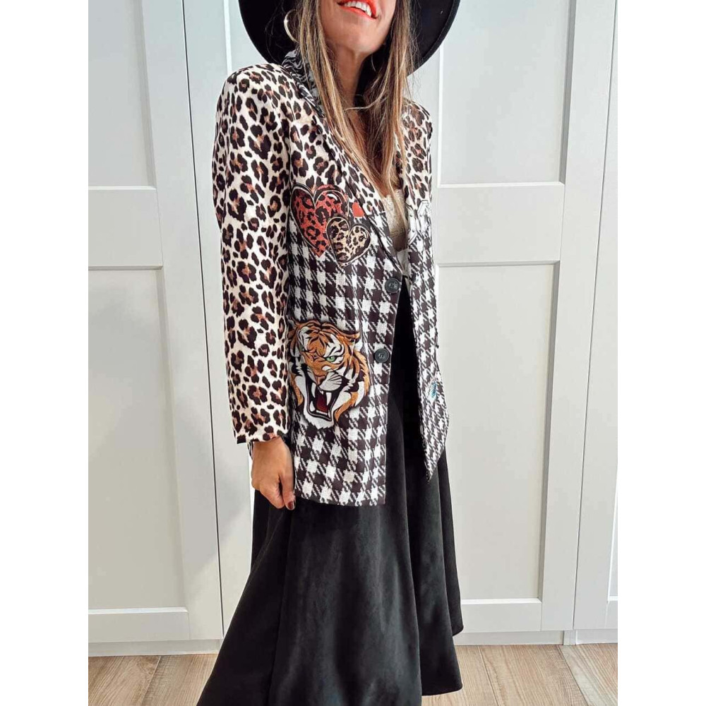 Blazer Estampado Print MAËRO 04 HEVE Blazer Estampado Print MAËRO 04 HEVE