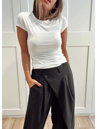 Pantalón Balloon Efecto Cruzado ZAVELLE Negro HEVE