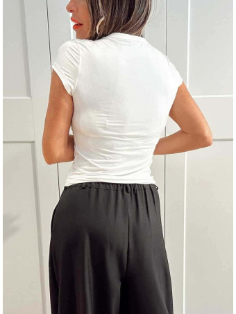Camiseta Elástica Soft Touch ENNOY Blanco HEVE