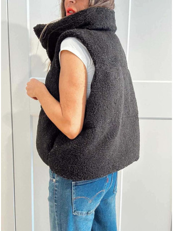 Chaleco Acolchado Borreguito STRONK Negro HEVE