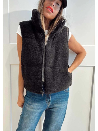 Chaleco Acolchado Borreguito STRONK Negro HEVE