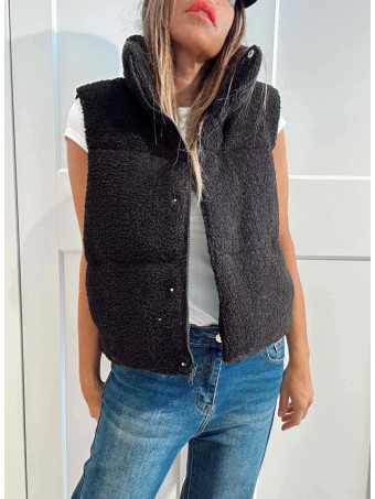 Chaleco Acolchado Borreguito STRONK Negro HEVE