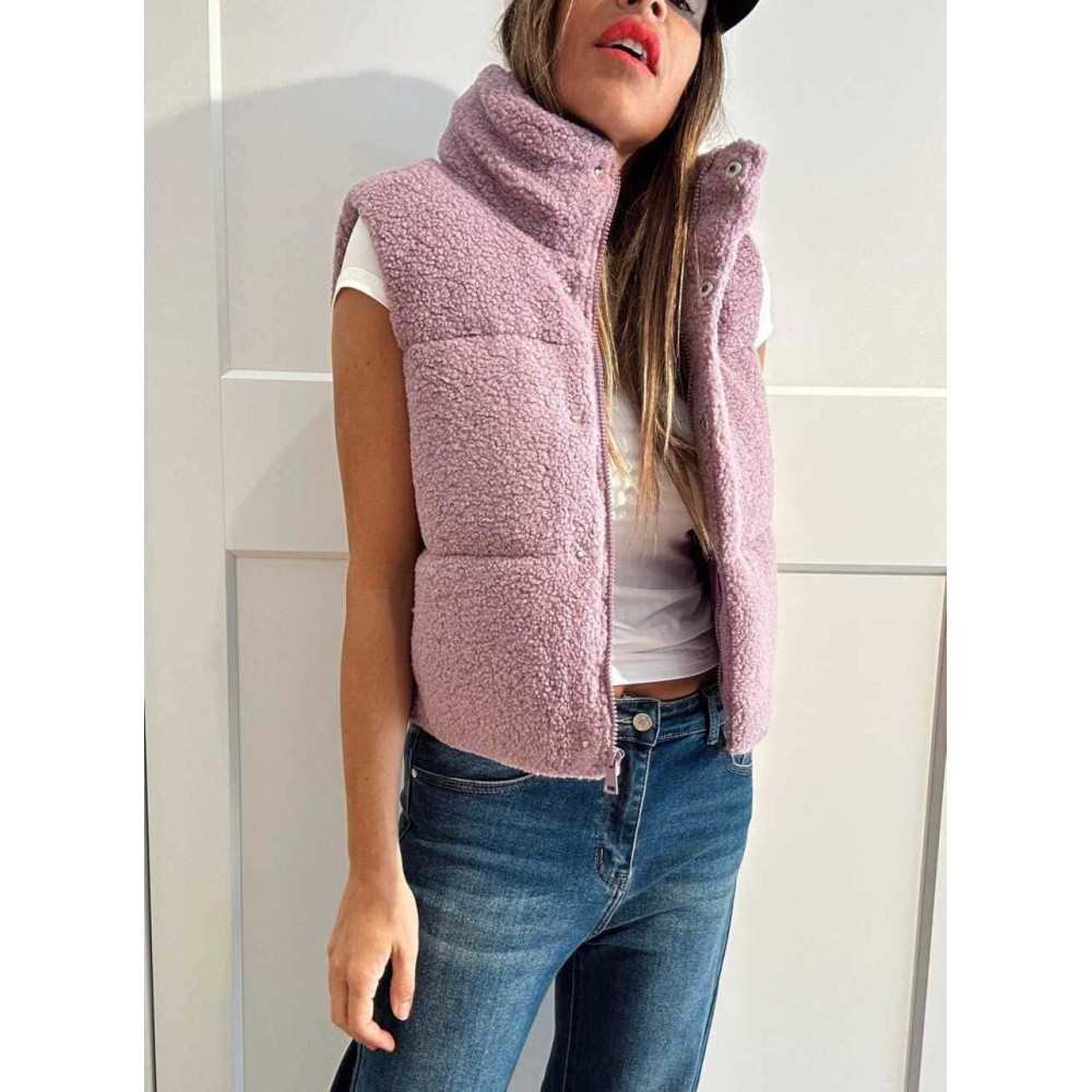 Chaleco Acolchado Borreguito STRONK Lila HEVE