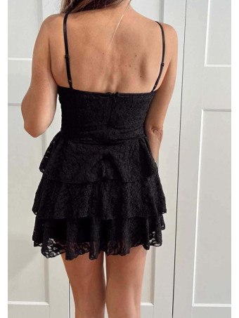 Vestido Corsetero Encaje DIONNA Negro HEVE