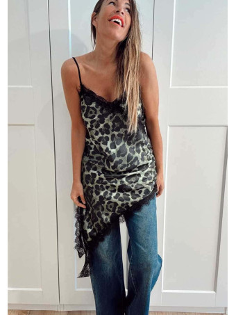 Vestido Lencero Print EONELA Verde HEVE