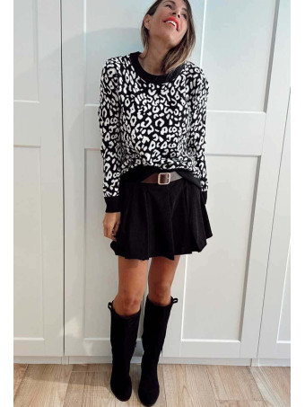 Punto Estampado Print BEWILDER Negro HEVE