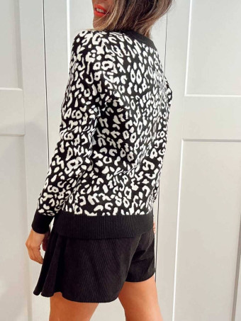 Punto Estampado Print BEWILDER Negro HEVE
