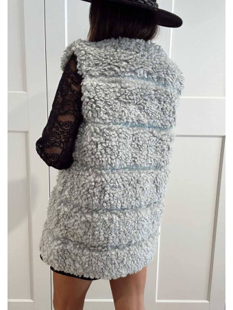 Chaleco Sherpa Rizado NORELDA Gris HEVE