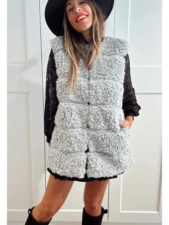 Chaleco Sherpa Rizado NORELDA Gris HEVE