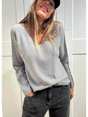 Punto Básico Escote Pico JANIKA Gris HEVE