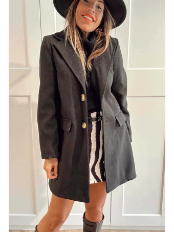 Abrigo Paño SNOB Negro HEVE