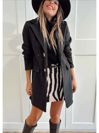 Abrigo Paño SNOB Negro HEVE