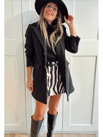 Abrigo Paño SNOB Negro HEVE