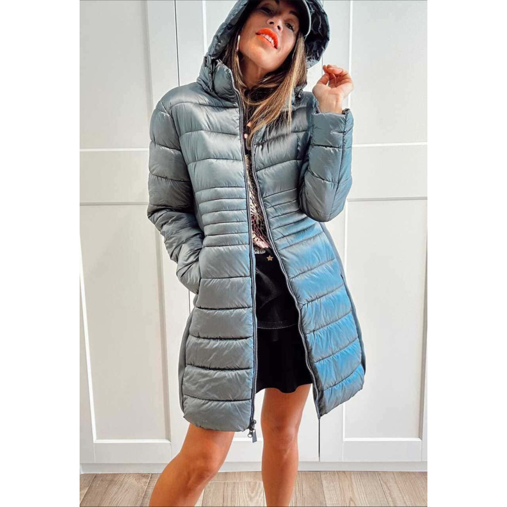 Abrigo Acolchado con Capucha SORENZA Azul HEVE Abrigo Acolchado con Capucha SORENZA Azul HEVE
