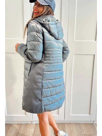 Abrigo Acolchado con Capucha SORENZA Azul HEVE