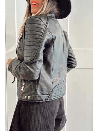 Biker Efecto Piel IDOLWILD Negro HEVE